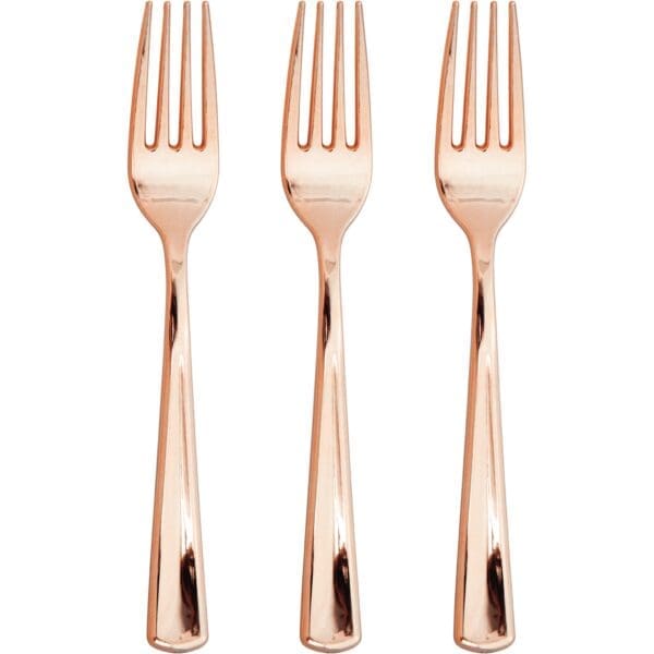 Metallic Rosegold Forks