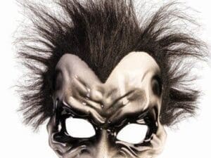 Halloween Vampire Half Mask with Hair