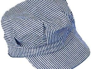 Engineer Hat - Blue and white stripes