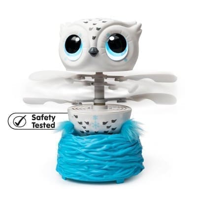 6046156 Owleez Flying Baby Owl Interactive Toy with Lights & Sounds - White - Image 5