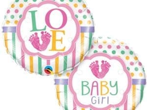 18 in. Baby Girl Love Feet Party Balloon