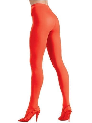 Womens Opague Red Tights