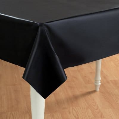 Black Velvet - Plastic Tablecover 54"X108"