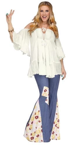 Hippie Gauze Top Adult Halloween Costume