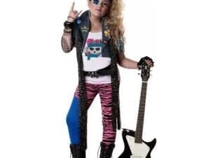 80's Glam Rocker Child Costume, Large Plus
