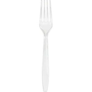 Touch of Color Clear Plastic Forks, 24 Pack (010461)