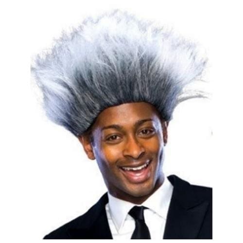 Mens Promoter Wig Don King Hair Piece Sky High Gray Hair - The Party Place