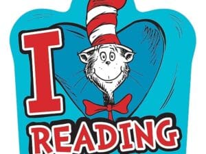 Amscan Dr. Seuss Medium Reading Cutouts, 10-1/2" X 11", Blue, Pack of 14 Cutouts