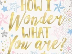 Twinkle Twinkle Little Star "How I Wonder" Beverage Napkins, 16ct - Foil Stamped