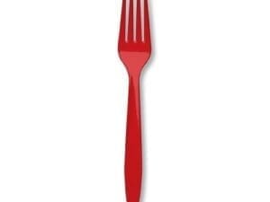 Touch of Color Classic Red, Plastic Forks, 24 Pack (010463)