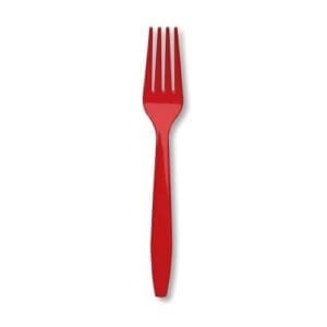 Touch of Color Classic Red, Plastic Forks, 24 Pack (010463)