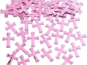 Creative Converting Creative Conveting Embossed Pink Cross Confetti (024028) | Quill