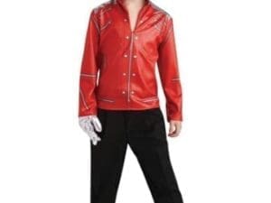 Michael Jackson Child's Value Red Beat It Zipper Jacket Costume Accessory, Large