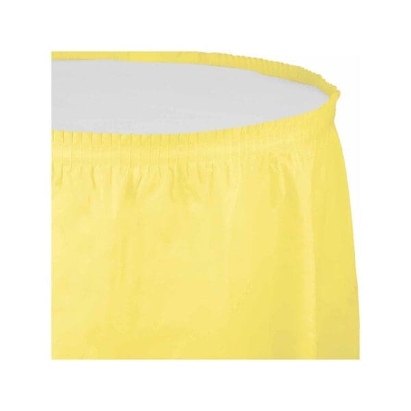 Mimosa, Light Yellow, Plastic Table Skirt