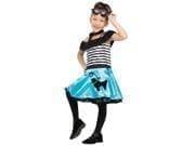 Fun World Costumes Baby Girl's at the Hop Honey Toddler Costume, Black/White, Small