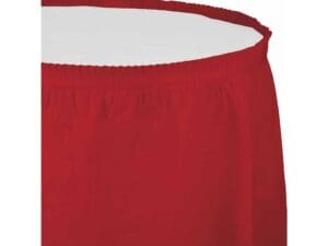 202394 Classic Red- Red Plastic Table Skirt