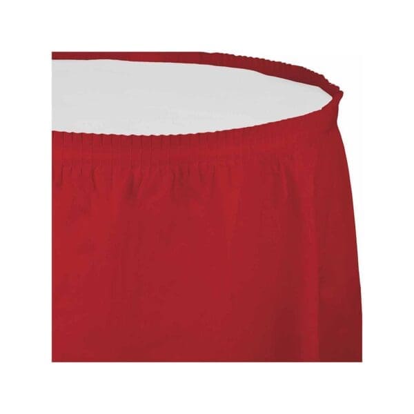 202394 Classic Red- Red Plastic Table Skirt