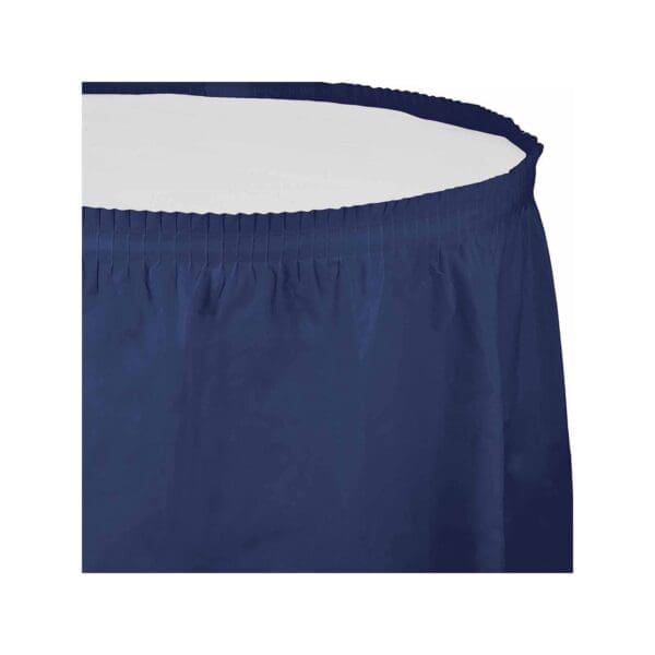 Touch of Color Tableskirt, Plastic 14', Navy