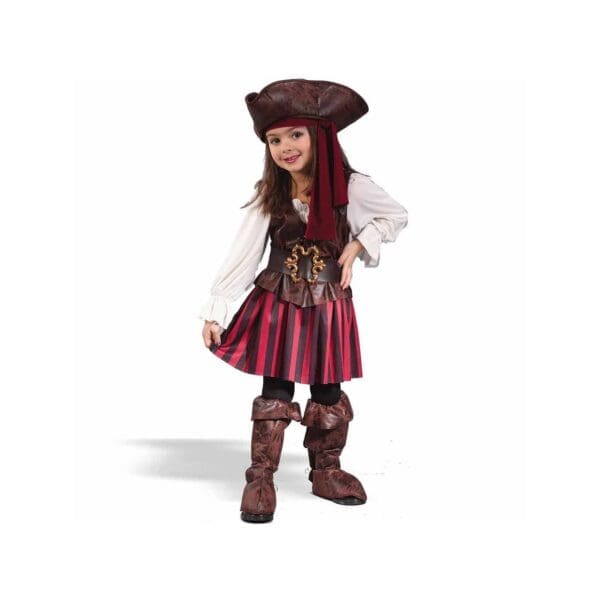 Caribbean Toddler Pirate Girl Costume for Little Child