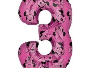 Minnie Mouse #3 Third Pink Birthday Forever 33" Mylar Balloon