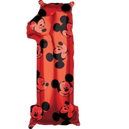 Mickey Mouse Forever Red Number 1 Balloon 34"
