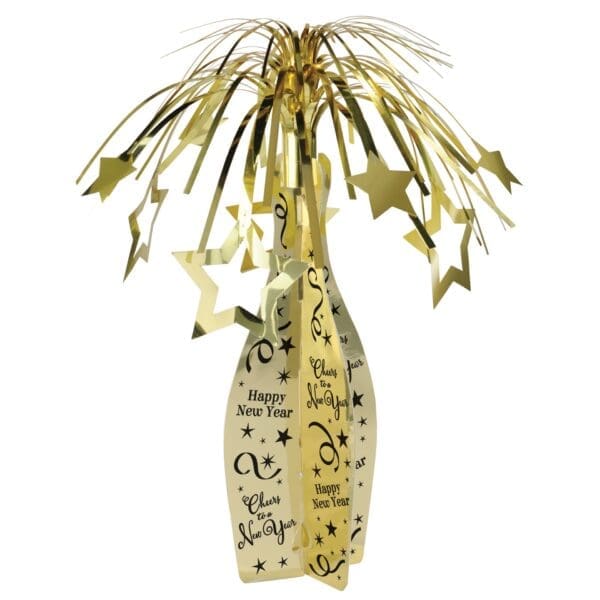 New Year Champagne Bottle Centerpiece