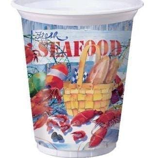 Seafood Celebration 16 Oz Plastic Printed Cup, 8pk