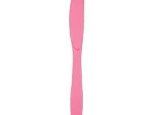 (2 Pack) Touch of Color Premium Plastic Knives, Candy Pink, 24 Ct