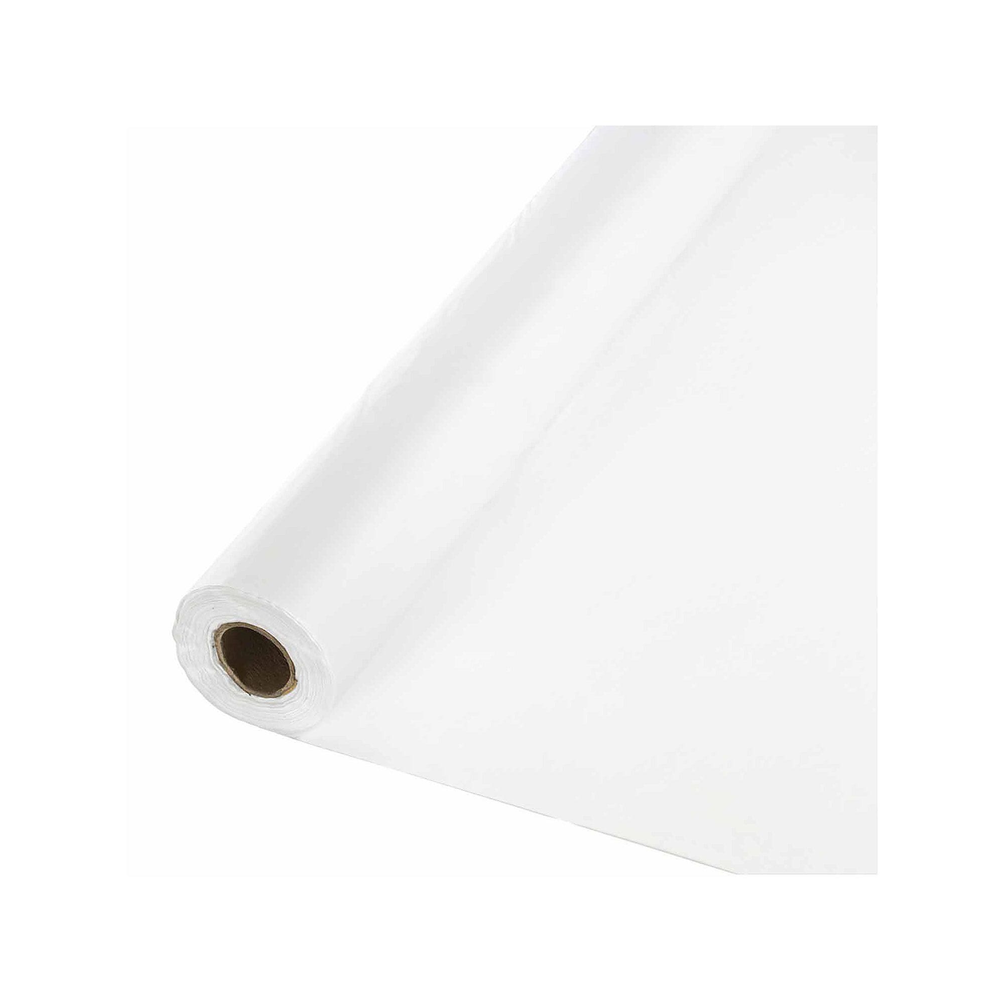 013019 40 in. X 100 Ft. Plastic Table Roll, White