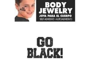 Amscan 395951.10 Glitter Go Body Jewelry, Jet Black - Pack of 24