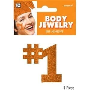 Orange #1 Glitter Body Jewelry by Windy City Novelties
