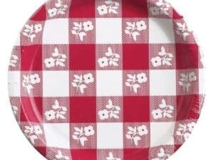 Party Creations Red Gingham Lunch Plate, 7", 8 Ct