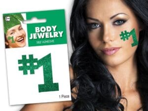 Green #1 Glitter Body Jewelry by Windy City Novelties