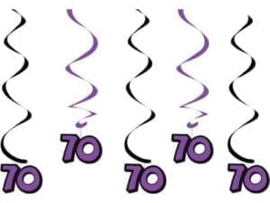 5ct 70th Birthday Dizzy Danglers