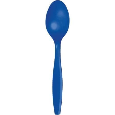 Touch of Color Cobalt Blue Plastic Spoons, 24 Pack (011097),Size: Med
