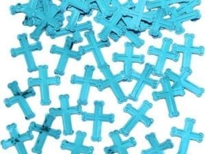 Creative Converting Creative Conveting Embossed Blue Cross Confetti (024029LX) | Quill
