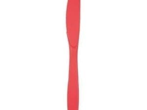 Touch of Color Premium Plastic Knives, Coral, 24 Ct