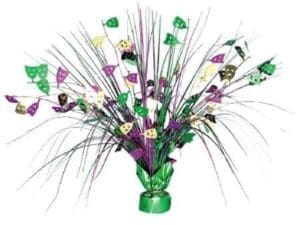 Mardi Gras Party Foil Spray Centerpiece, 18"