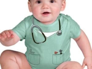 Rubie's Costume Co. Baby My First Halloween Doctor Onesie Costume, Multicolor, 6-12 Months