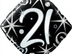 Loftus International Q2-9998 18 in. 21 Elegant Sparkles & Swirls Diamond Party Balloon