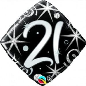 Loftus International Q2-9998 18 in. 21 Elegant Sparkles & Swirls Diamond Party Balloon