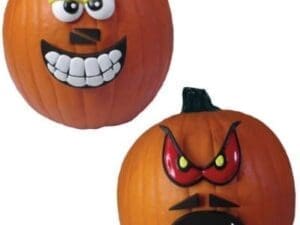 9471152 7.68 X 3.75 X 1 in. Crazy Face Pumpkin Kit Pumpkin Accessory  Yellow - Pack of 12