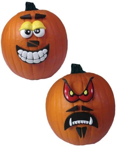 9471152 7.68 X 3.75 X 1 in. Crazy Face Pumpkin Kit Pumpkin Accessory  Yellow - Pack of 12