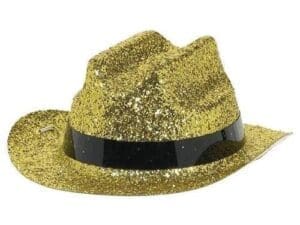 399314.19 Gold Glitter Mini Cowboy Hat - Pack of 12