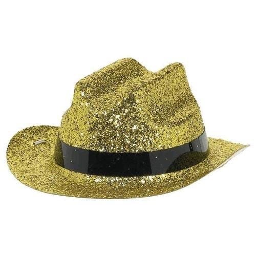 399314.19 Gold Glitter Mini Cowboy Hat - Pack of 12