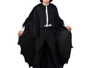 Black Fabric Vampire Cape Adult Costume - Standard