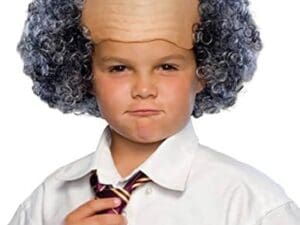 Rubies Bald Wig with Curly Sides