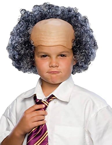 Rubies Bald Wig with Curly Sides