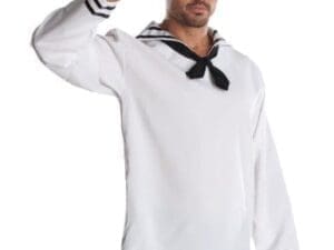 Sailor Adult Costume - Size: Standard, Color: White