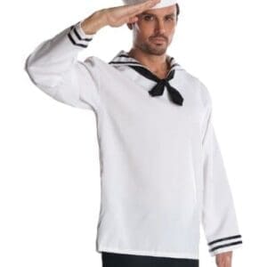 Sailor Adult Costume - Size: Standard, Color: White